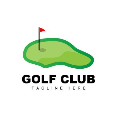 Golf Ball Logo, Vector Stick Golf. Outdoor Sports Game, Discipline Design, Icon Template