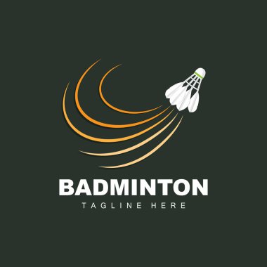 Badminton Logo, Sport Game Vector With Shuttlecock Racket, Sport Branch Design, Template Icon