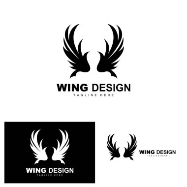 Wings Logosu, Phoenix Logosu, Kuş Kanadı Vektörü, Şablon Çizimi, Kanat Markası Tasarımı