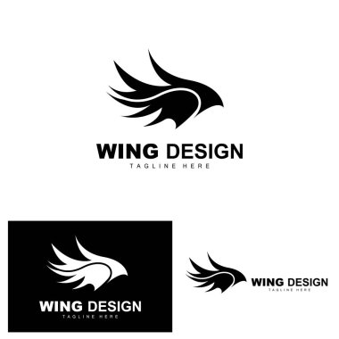 Wings Logosu, Phoenix Logosu, Kuş Kanadı Vektörü, Şablon Çizimi, Kanat Markası Tasarımı