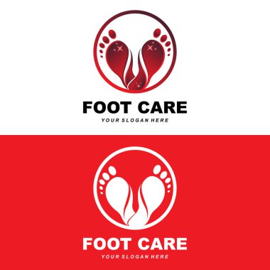 Foot Care Logo Design Health Illustration Woman Pedicure Salon Vector