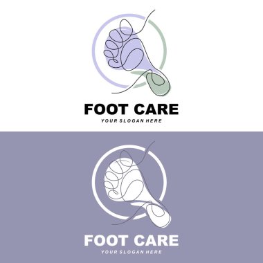 Foot Care Logo Design Health Illustration Woman Pedicure Salon Vector
