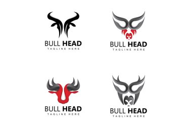 Bull Head Logosu, Çiftlik Hayvanları Vektörü, Hayvancılık İllüstrasyonu, Brand Simgesi Şirketi
