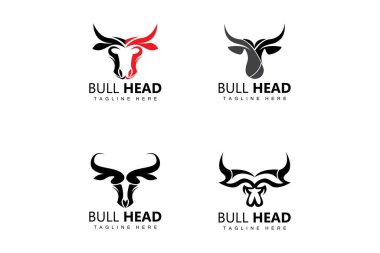 Bull Head Logosu, Çiftlik Hayvanları Vektörü, Hayvancılık İllüstrasyonu, Brand Simgesi Şirketi