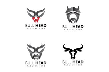 Bull Head Logosu, Çiftlik Hayvanları Vektörü, Hayvancılık İllüstrasyonu, Brand Simgesi Şirketi