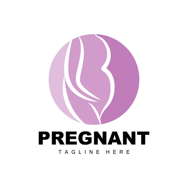Pregnant Logo, Mom And Baby Health Care Design, Pregnant And Baby Medicine Brand Icon Vector