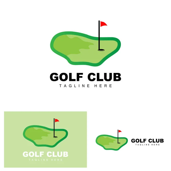 Логотип Яча Гольфу Векторний Стік Гольф Спортивна Гра Відкритому Повітрі — стоковий вектор
