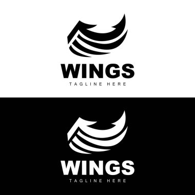 Wings Logosu, Phoenix Logosu, Kuş Kanadı Vektörü, Şablon Çizimi, Kanat Markası Tasarımı