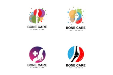Kemik Bakımı Logosu, Vücut Sağlığı Vektörü, Kemik Sağlığı, Eczane, Hastane, Sağlık Ürünleri Markası Tasarımı
