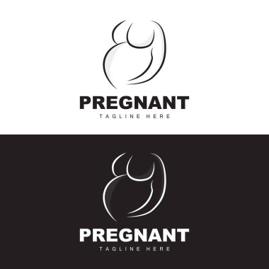 Pregnant Logo, Mom And Baby Health Care Design, Pregnant And Baby Medicine Brand Icon Vector