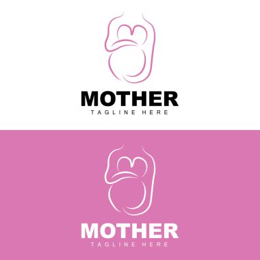 Pregnant Logo, Mom And Baby Health Care Design, Pregnant And Baby Medicine Brand Icon Vector