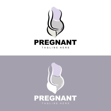 Pregnant Logo, Mom And Baby Health Care Design, Pregnant And Baby Medicine Brand Icon Vector