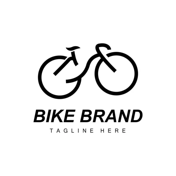 Bicycle Logo Vehicle Vector Bicycle Silhouette Icon Simple Design Inspiration — Vetor de Stock