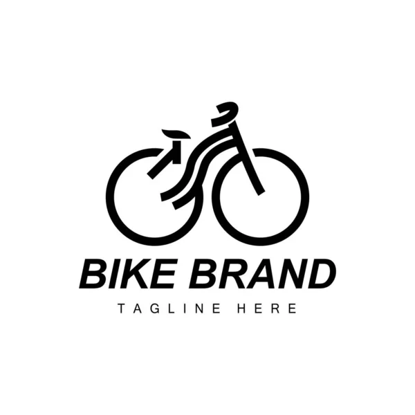 Bisiklet Logosu Araç Vektörü Bisiklet Silüeti Simgesi Basit Tasarım Lhamı — Stok Vektör