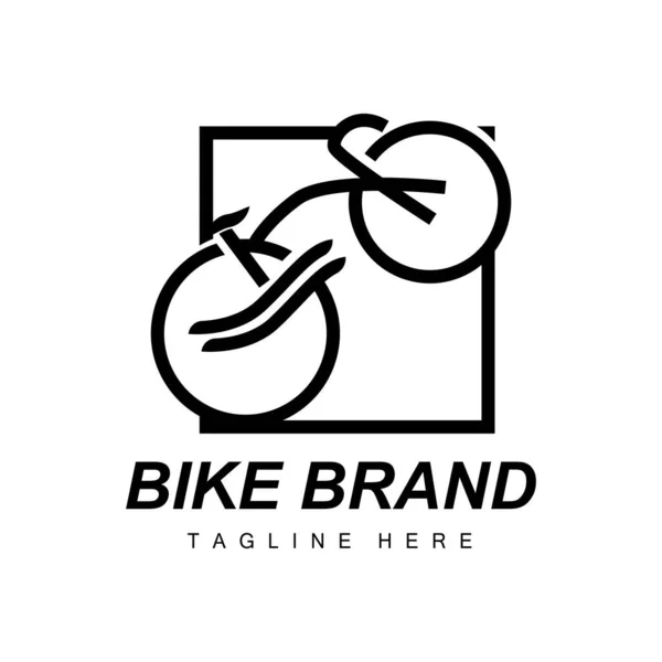 Logo Vélo Vecteur Véhicule Icône Silhouette Vélo Inspiration Conception Simple — Image vectorielle