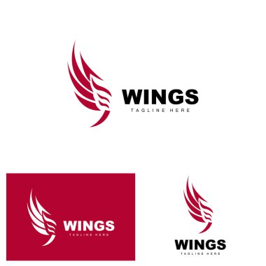 Wings Logosu, Phoenix Logosu, Kuş Kanadı Vektörü, Şablon Çizimi, Kanat Markası Tasarımı