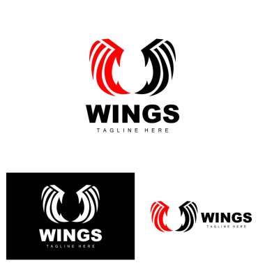 Wings Logosu, Phoenix Logosu, Kuş Kanadı Vektörü, Şablon Çizimi, Kanat Markası Tasarımı