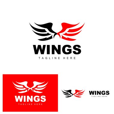 Wings Logosu, Phoenix Logosu, Kuş Kanadı Vektörü, Şablon Çizimi, Kanat Markası Tasarımı