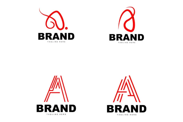 Letter Logo Logotype Design Simple Concept Vector Alphabet Icon Template — Stockový vektor