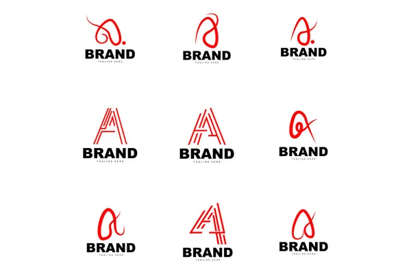 Letter Logo Logotype Design Simple Concept Vector Alphabet Icon Template — Stock Vector