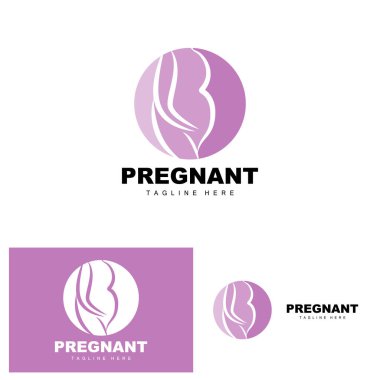 Pregnant Logo, Mom And Baby Health Care Design, Pregnant And Baby Medicine Brand Icon Vector