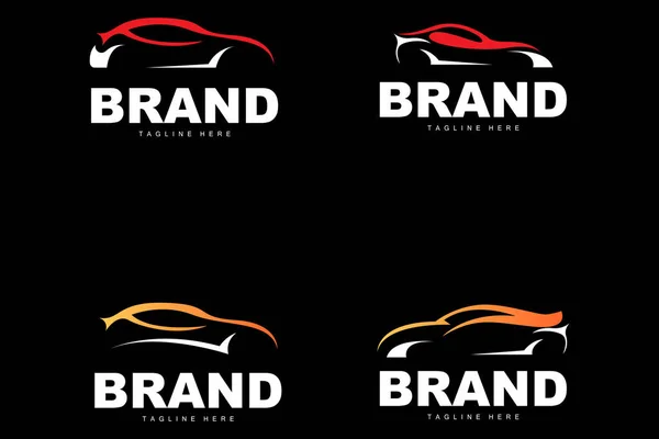 Logo Automobilistico Vettore Riparazione Auto Design Del Marchio Del Pezzo — Vettoriale Stock