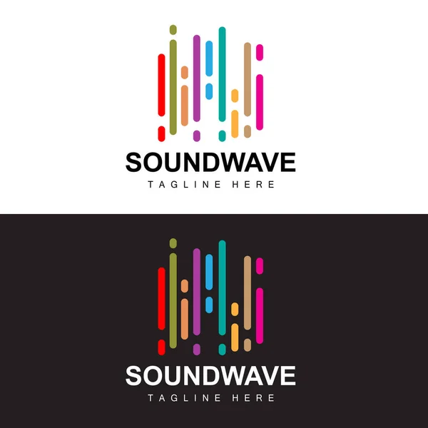 Sound Wave Sound Tone Vector Icon Template Music Brand Product — стоковый вектор
