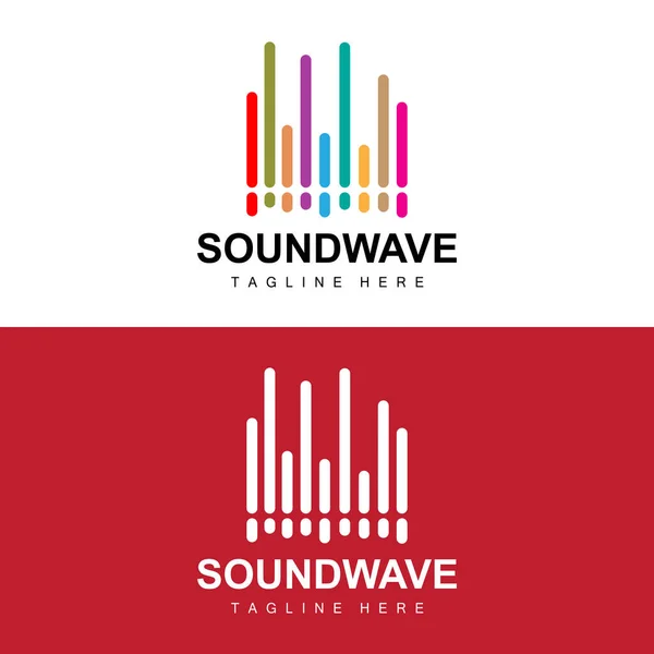 Sound Wave Sound Tone Vector Icon Template Music Brand Product — стоковый вектор