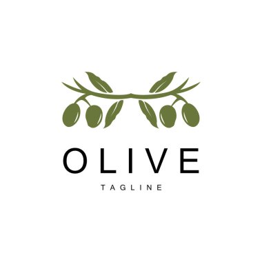 Zeytin Logosu, Zeytinyağı Bitkisi Vektörü, Doğal Bitkisel Sağlık Medikal Tasarımı, Resim Şablonu Simgesi