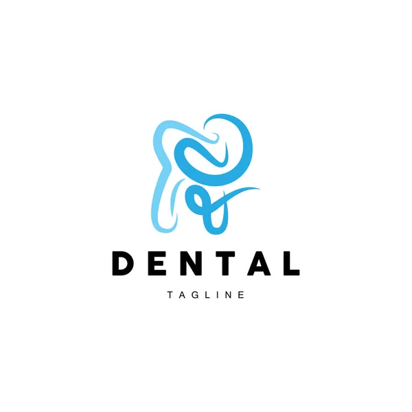 Diş Logosu Diş Bakımı Vektörü Resim Simgesi Tasarımı — Stok Vektör