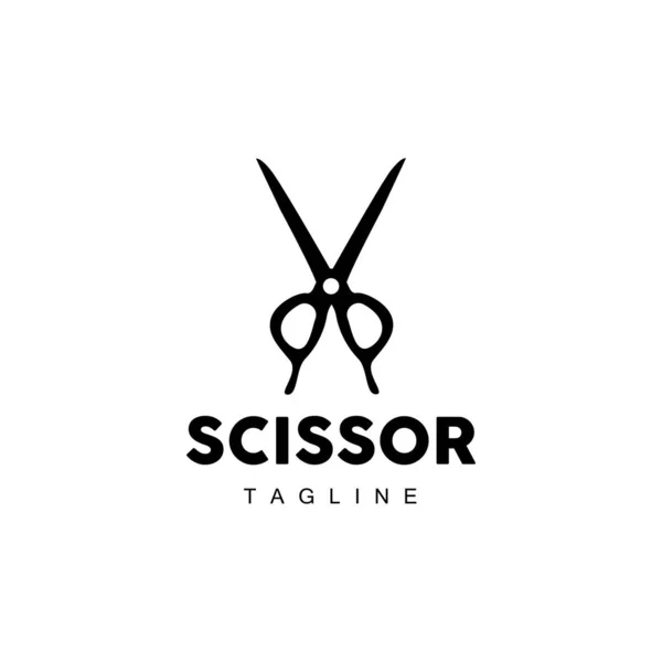 Friseur Werkzeuge Schere Logo Haarschnitt Werkzeuge Vektor Friseur Design Symbol — Stockvektor