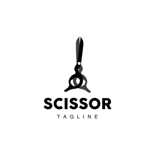 Friseur Werkzeuge Schere Logo Haarschnitt Werkzeuge Vektor Friseur Design Symbol — Stockvektor