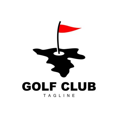 Golf Ball Logo, Vector Stick Golf. Outdoor Sports Game, Discipline Design, Icon Template