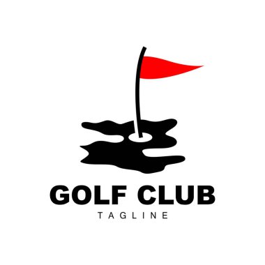 Golf Ball Logo, Vector Stick Golf. Outdoor Sports Game, Discipline Design, Icon Template