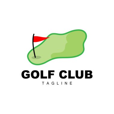 Golf Ball Logo, Vector Stick Golf. Outdoor Sports Game, Discipline Design, Icon Template