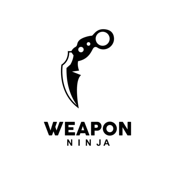 Weapon Logo Traditional Weapon Karambit Vector Ninja Fighting Tool Simple — 스톡 벡터