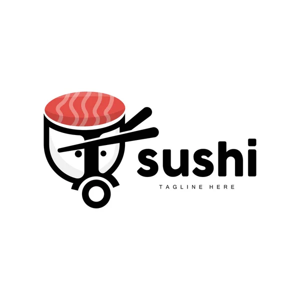 Λογότυπο Sushi Ιαπωνικό Σχέδιο Γρήγορου Φαγητού Σύμβολο Προτύπου Εικονιδίων Διάνυσμα — Διανυσματικό Αρχείο