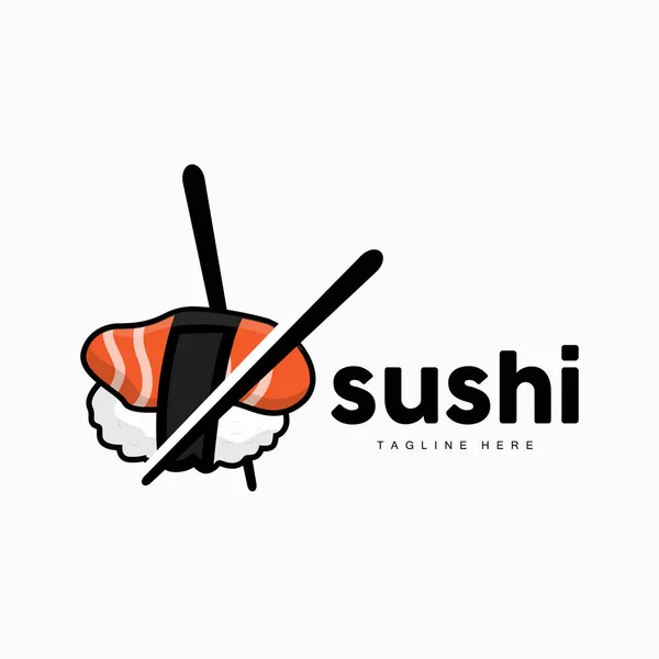 Sushi Logo 日本快餐设计 矢量图标模板符号 — 图库矢量图片