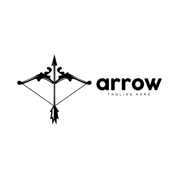 Logotipo Seta Arqueiro Arrow Minimalista Design Simples Archer Vector Ícone — Vetor de Stock