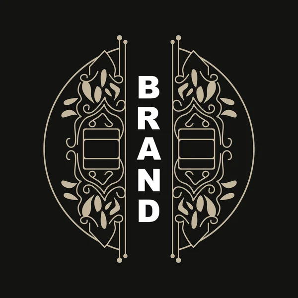템플릿 Batik Style Invitation Batik Frasion Initial Brand Design — 스톡 벡터