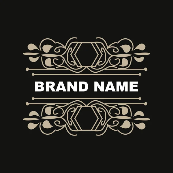 Elegant Minimalist Ornament Logo Template Luxury Ornament Wedding Decoration Business — Stock Vector