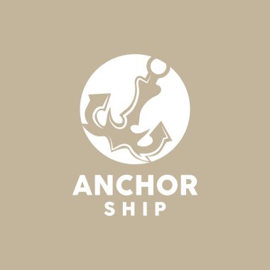 Çapa Logosu, Simgesel Tasarım, Denizcilik Gemi Vektörü, Simge Simgesi İllüstrasyonu