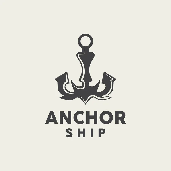 stock vector Anchor Logo, SImple Elegant Design, Nautical Ship Vector, Icon Symbol Illustration