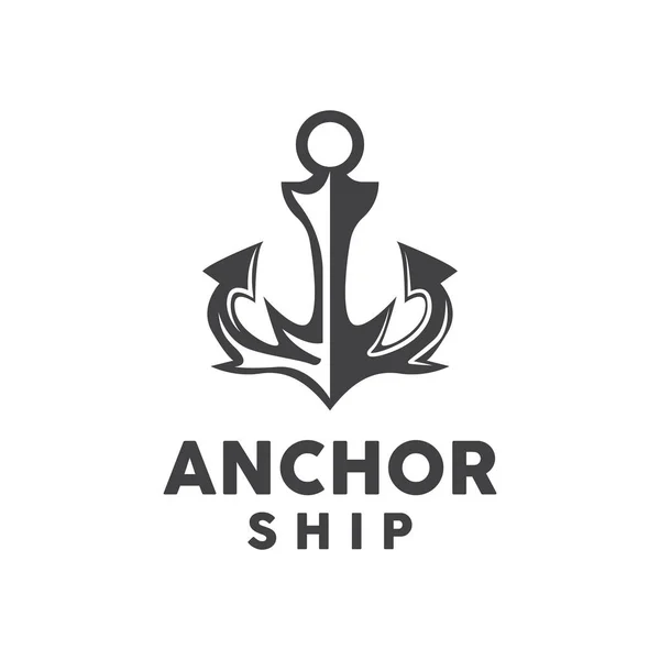 stock vector Anchor Logo, SImple Elegant Design, Nautical Ship Vector, Icon Symbol Illustration