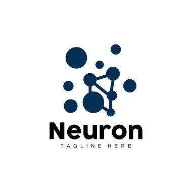 Neuron Logo Design Vector nerve cell illustration Molecular DNA health brand