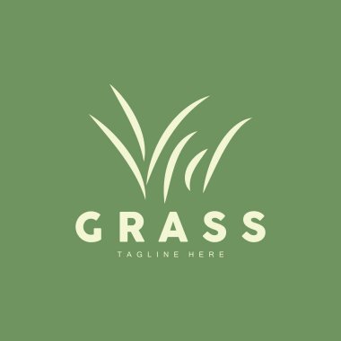 Green Grass Logo Design, Farm Landscape Illustration, Natural Scenery Vector