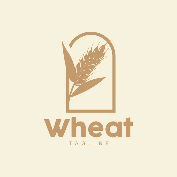 Pirinç Logosu, Çiftlik Buğdayı Logosu Tasarımı, Vektör Pirinç Şablonu Şablonu