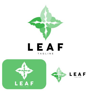 Yeşil Yaprak Logosu, Ekoloji Doğal Bitki Vektörü, Doğa Tasarımı, Çizim Şablonu Simgesi Simgesi