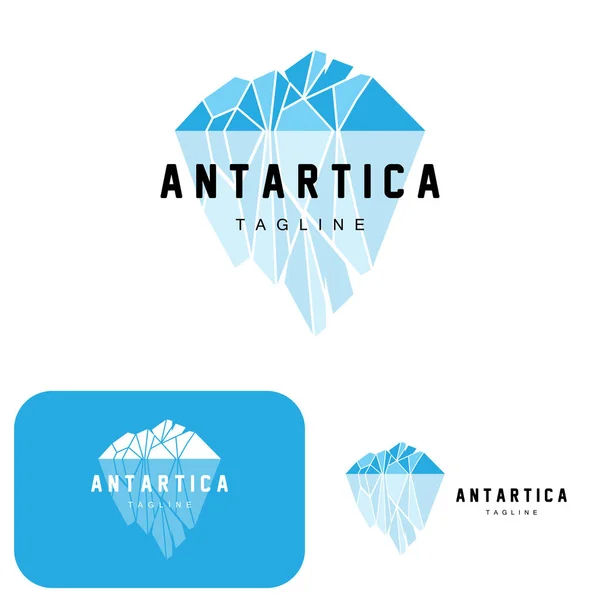 stock vector Mountain Logo, Antarctic Iceberg Logo Design, Nature Landscape Vector, Product Brand Illustration Icon