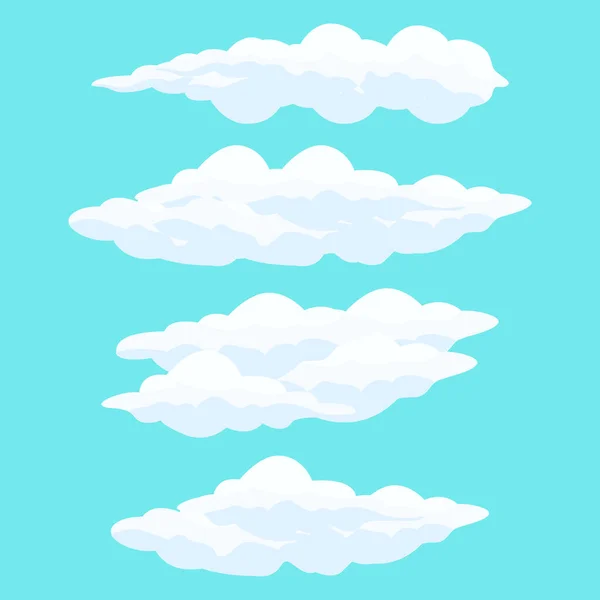 Cloud Icon Set Design Vector Symbol Template Illustration — Vector de stock
